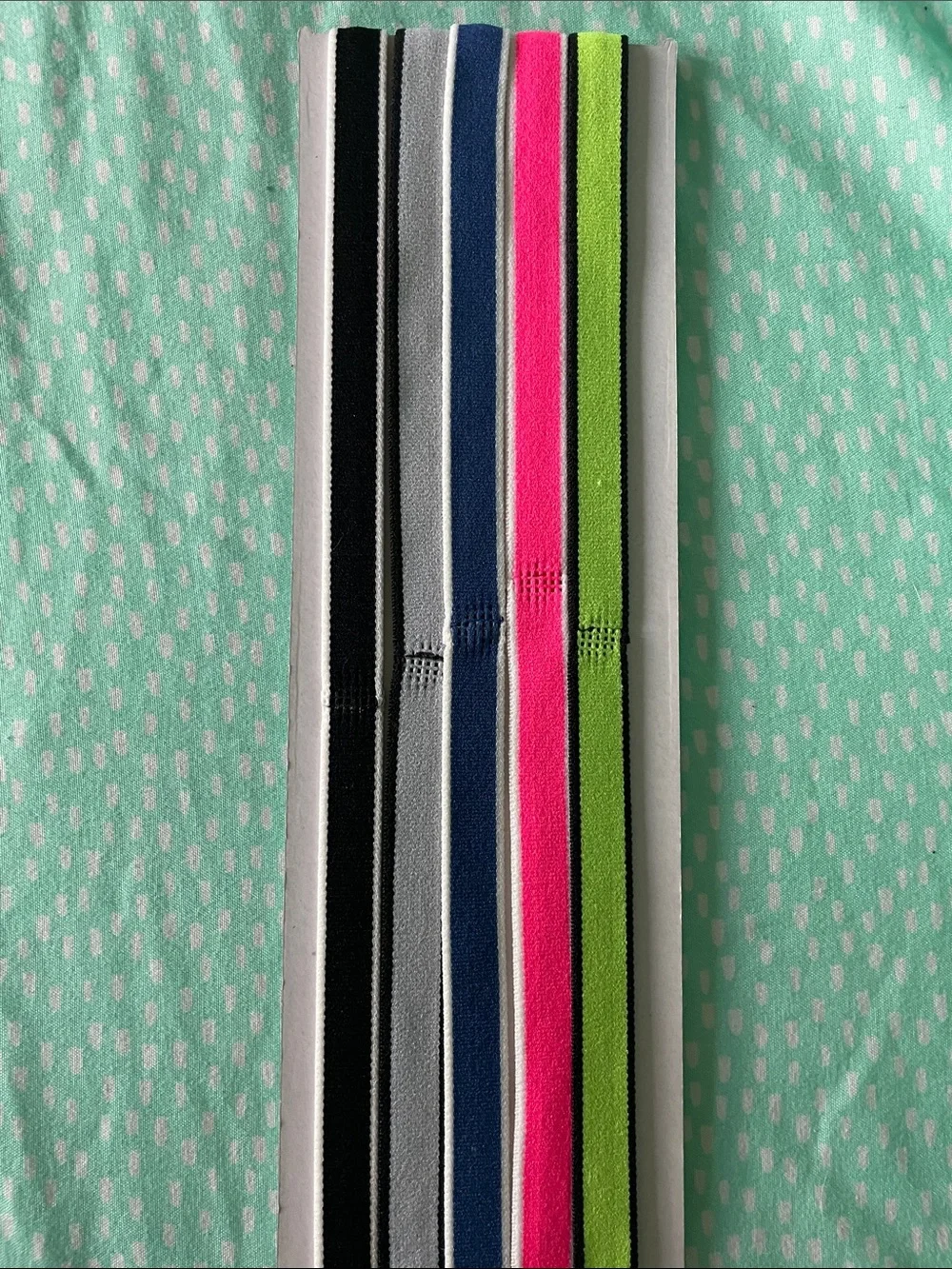 Nike Slim Sport Headband Set - Black, Coral, Purple, Aqua, Neon Yellow, Navy